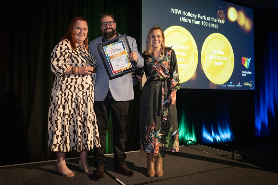 Holiday Park of the Year winner on podium