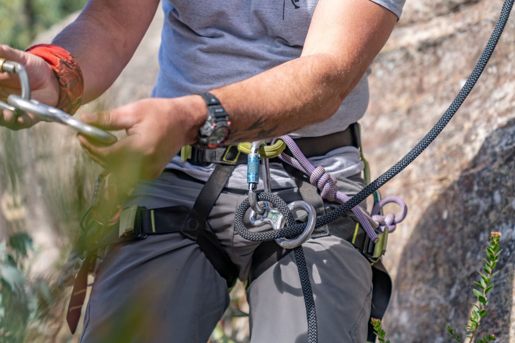 Person rock climbing