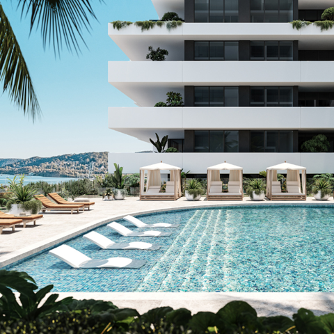 luxury hotel pool image