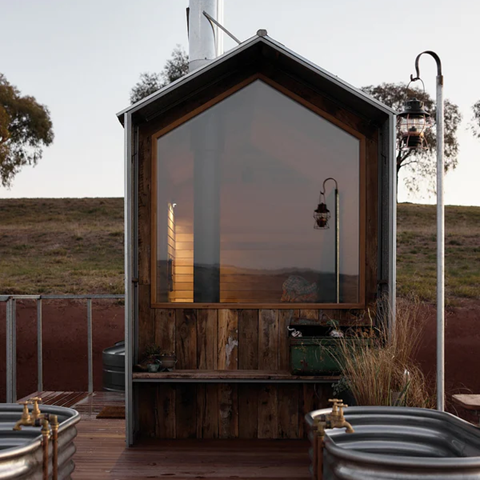 Tiny home with two outdoor baths