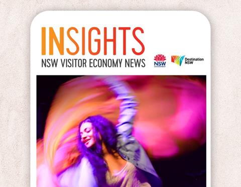 Screengrab of Insights, Destination NSW's weekly industry newsletter.