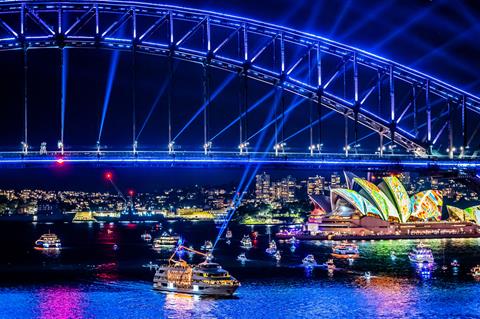 Sydney Harbour during Vivid Sydney