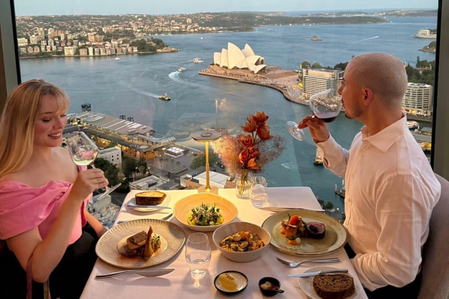 Couple dining at Altitude Restaurant