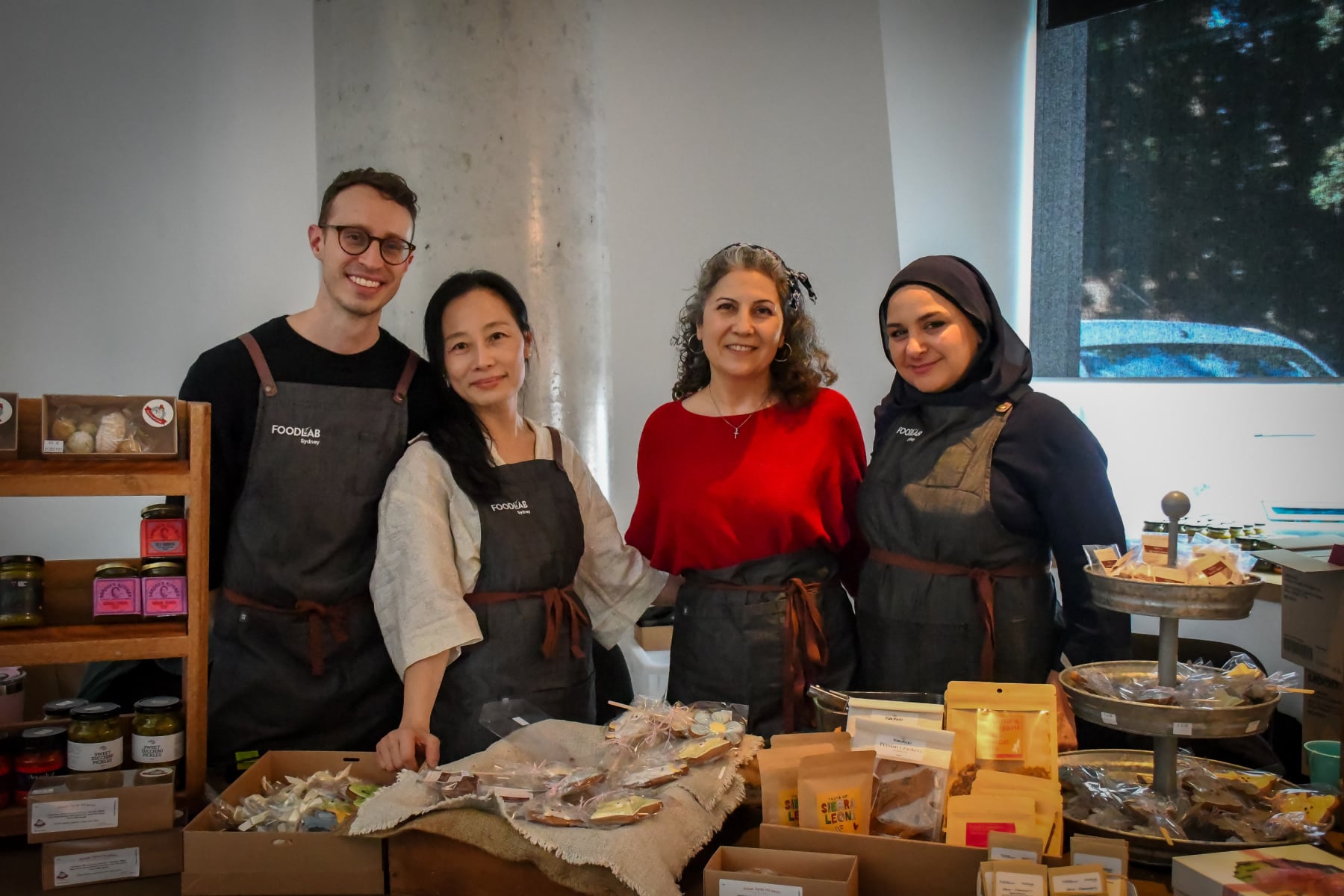Members of a social enterprise business