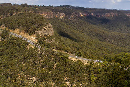 Aerial view of Great Western Highway